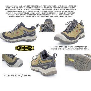 Men's Targhee IV Wide Waterproof Hiking Shoe | Sea Turtle/Roasted Peca